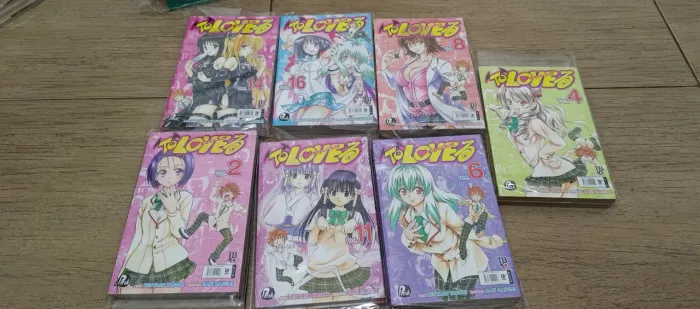 Coleção de mangas, Tô love ru, Konosuba, Spy family, no game no life e your name