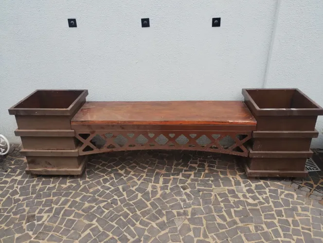 Banco jardim de ferro