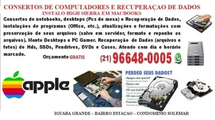 Consertos de computadores e Recuperação de dados 