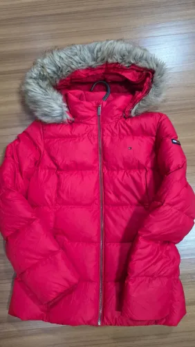 Jaqueta bobojaco feminina Tommy Hilfiger enchimento pluma pena.