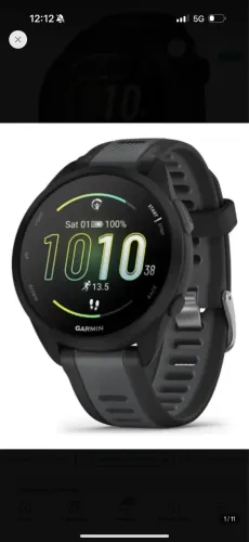 Garmin Forerunner 165 43mm Preto Mesh Cinza