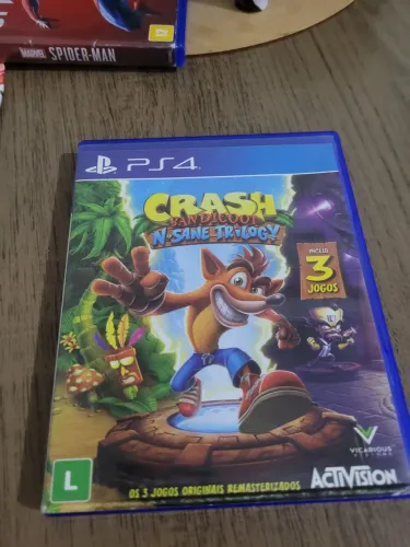 Jogo ps4 crase bandicoot inclui 3 Jogos