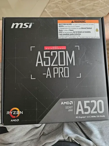 Placa mãe MSI A520M-A PRO + Ryzen 5 5500