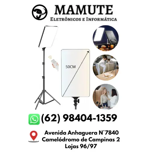 Placa Iluminadora Led Efeito Ring Light Com Controle E Tripé