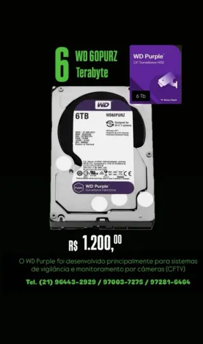 Hd wd purple 6tb - Novo