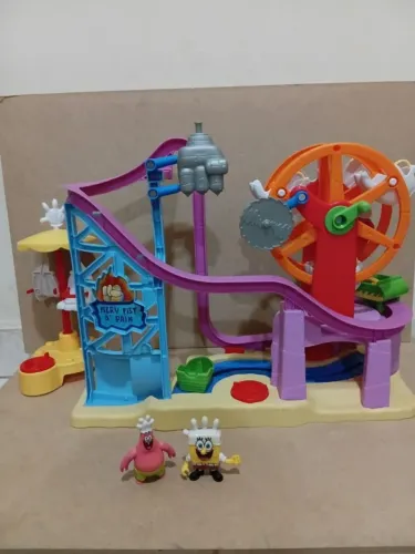 glove world bob esponja imaginext - parque do bob esponja