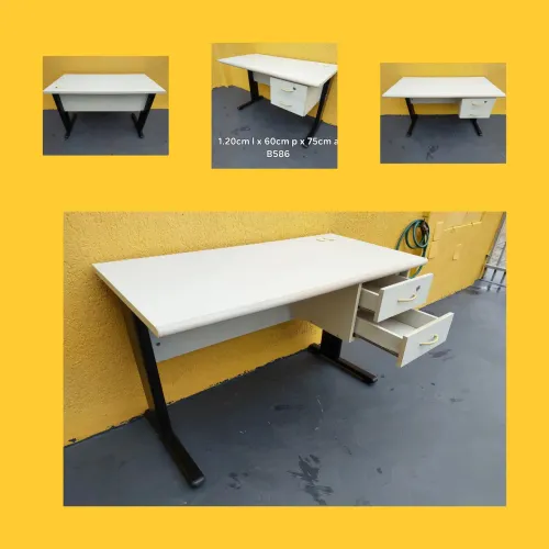 Mesa escritório com gavetas 1.20cm