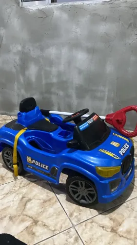 Carrinho BM Car Azul Police Brinquedo Infantil seminovo
