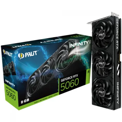 Placa de Vídeo Palit NVIDIA GeForce RTX 5060 Infinity 3, 8GB, GDDR7, Nova,Lacrada