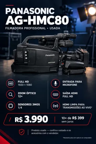 FILMADORA PROFISSIONAL PANASONIC