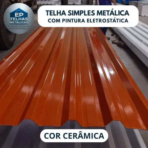 TELHA SIMPLES COR CERÂMICA PINTURA ELETROSTÉTICA 