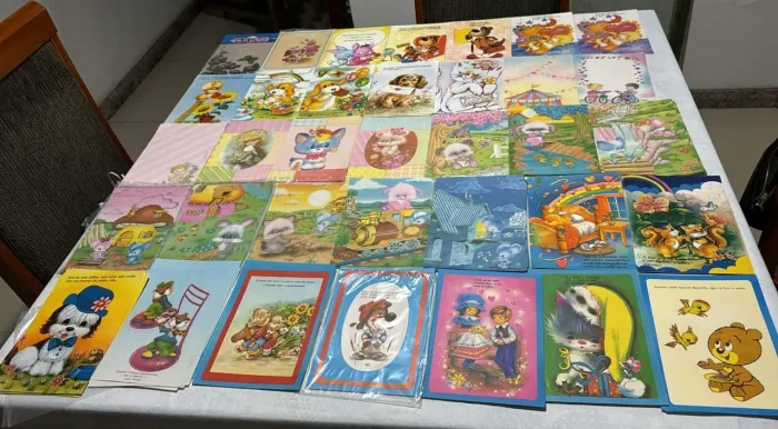 Papéis de carta antigo/raro- original anos 80 estampas variadas (VALOR UNITÁRIO/ MENSAGEM)