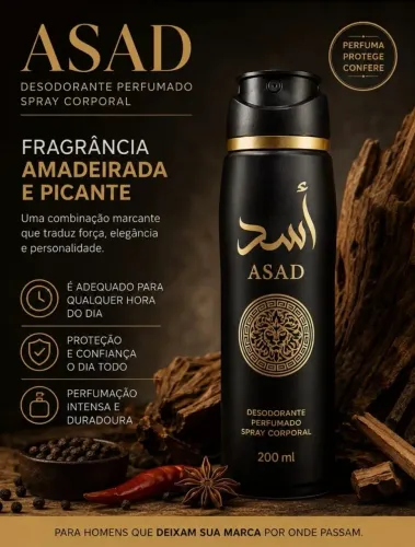 Desodorante perfumado Spray Corporal 200ml Asad