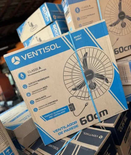 VENTILADOR DE PAREDE 60CM 200W VENTISOL-PRODUTO NOVO E COM GARANTIA!