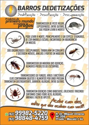 DEDETIZAÇÃO, DESRATIZAÇÃO, DESCUPINIZAÇÃO