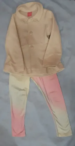 Conjunto menina tam 4 calça forrada e sobretudo