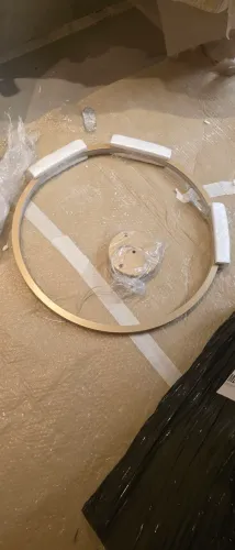 Pendente argola arco dourado 60cm diâmetro novo