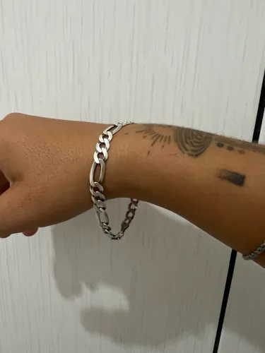 Pulseira 8mm 3x1 prata 925