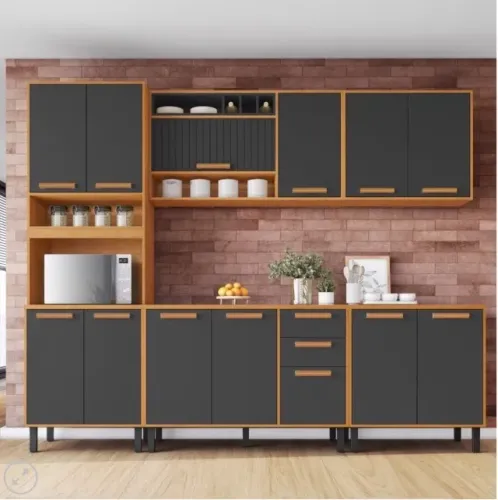 Cozinha Modular Verona Cinamomo Grafite