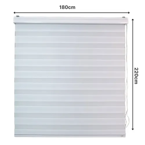 Persiana Evolux Rolo Dupla Rainbow 220x180 cm - Branca