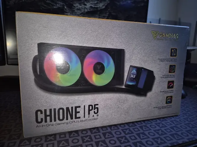 Water Cooler 240mm Gamdias Chione P5-240 RGB c/ Tela LCD 3.4"