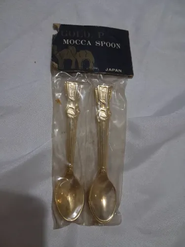 Jogo 6 Colheres de Café Mocca Vintage Gold Plated - Made in Japan (Lacradas)