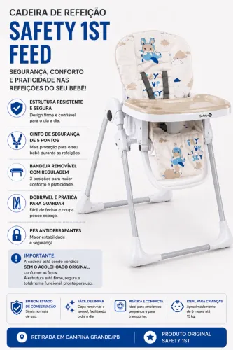 ? CADEIRA DE REFEIÇÃO SAFETY 1ST FEED - ORIGINAL