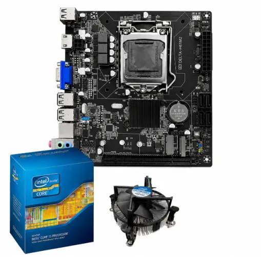 KIT PLACA MÃE H61 + PROCESSADOR I5 3470 3,6Ghz + AIR COOLER (Entrego)