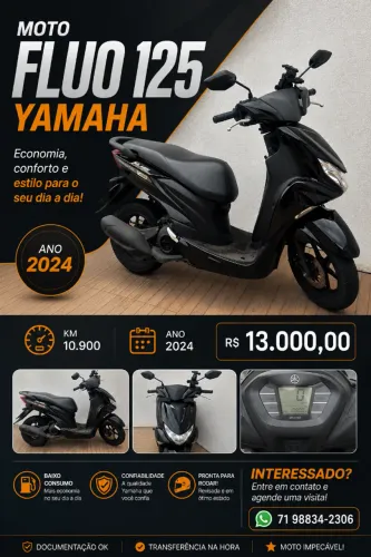 Moto Yamaha fluo novíssima única dona