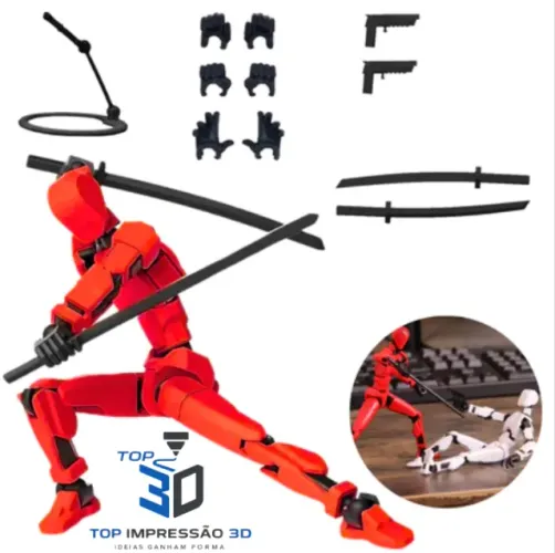 boneco articulado Dummy v13 tamanho 15cm cores