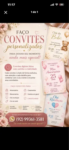 CONVITES DIGITAIS PERSONALIZADOS