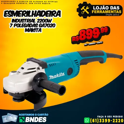 Esmerilhadeira Industrial 2200w 7 Polegadas GA7020 Makita