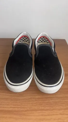 Tênis Vans Skate Slip-On Black White