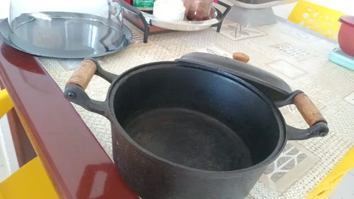 Conj.de panela e frigideira de ferro original SANTA