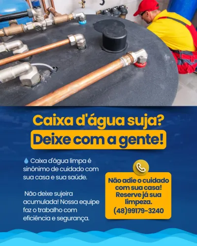 Limpeza de Caixa D'água - Profissional e Com Garantia ?
