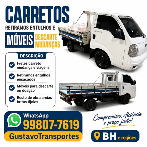 Carretos retiramos entulhos e móveis descarte 