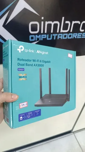 Roteador TP-Link EX521 WI-FI 6 AX3000 Dual Band Gigabit 4 Antenas -Loja COimbra Entrega