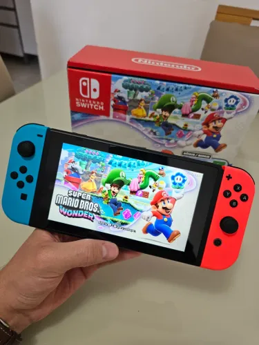 Nintendo switch V2 DESBLOQUEADO Completissimo! lotado de jogo + garantia