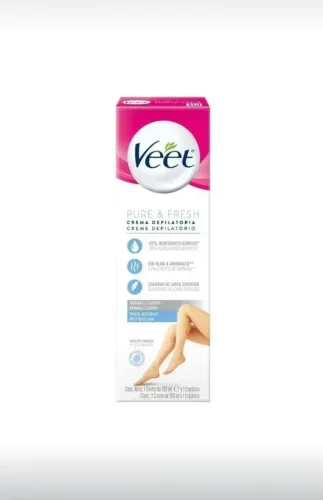 Veet creme depilatorio pure & fresh peles delicadas 100ml