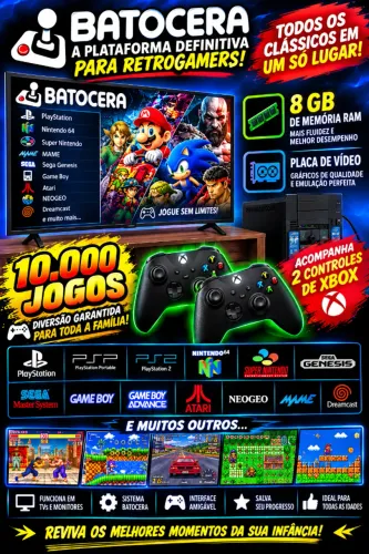 Sistema Batocera com 10 mil Jogos , aceito Xbox one 