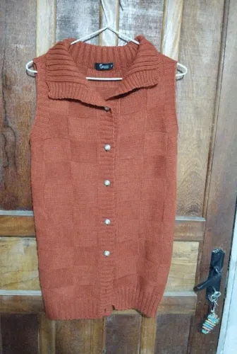 colete terra conta vintage quentinho