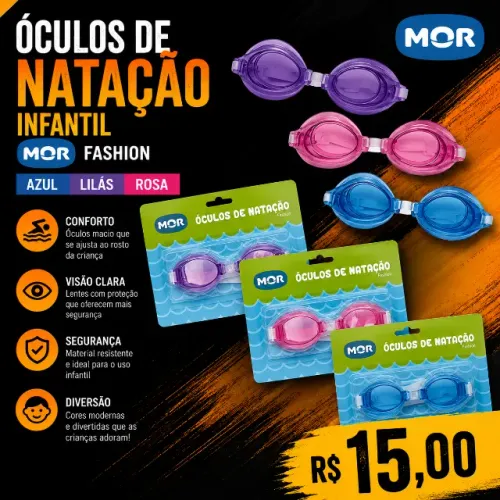 OCULOS DE NATAÇÃO INFANTIL MOR FASHION