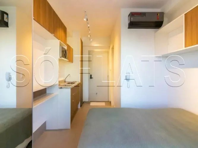 Studio disponivel para locação com 26m² no Jardins | Varanda, metrô próximo.