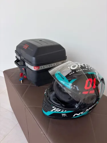 Kit Capacete Norisk Fd 302 e bau bauleto moto 27 l Givi