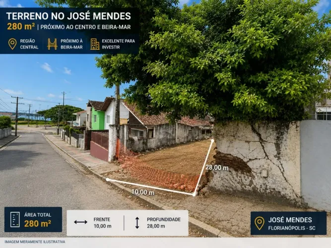 Terreno plano 280m² à venda no Centro