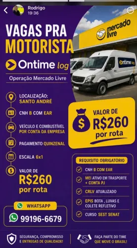 Motorista para entregas