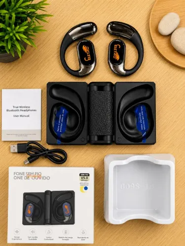 Fone Bluetooth 6.0 Dobrável com Cancelamento de Ruído e Bateria de Longa Duração