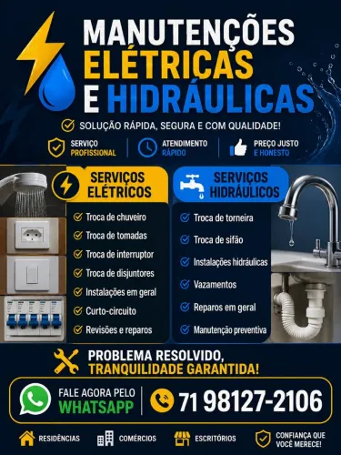 Serviços Elétricos e hidráulicos
