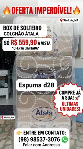 Cama box solteiro 1.88x0.88 entrega grátis 