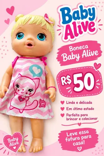 Vendo Boneca Baby Alive em ótimo estado de conservação R$ 50